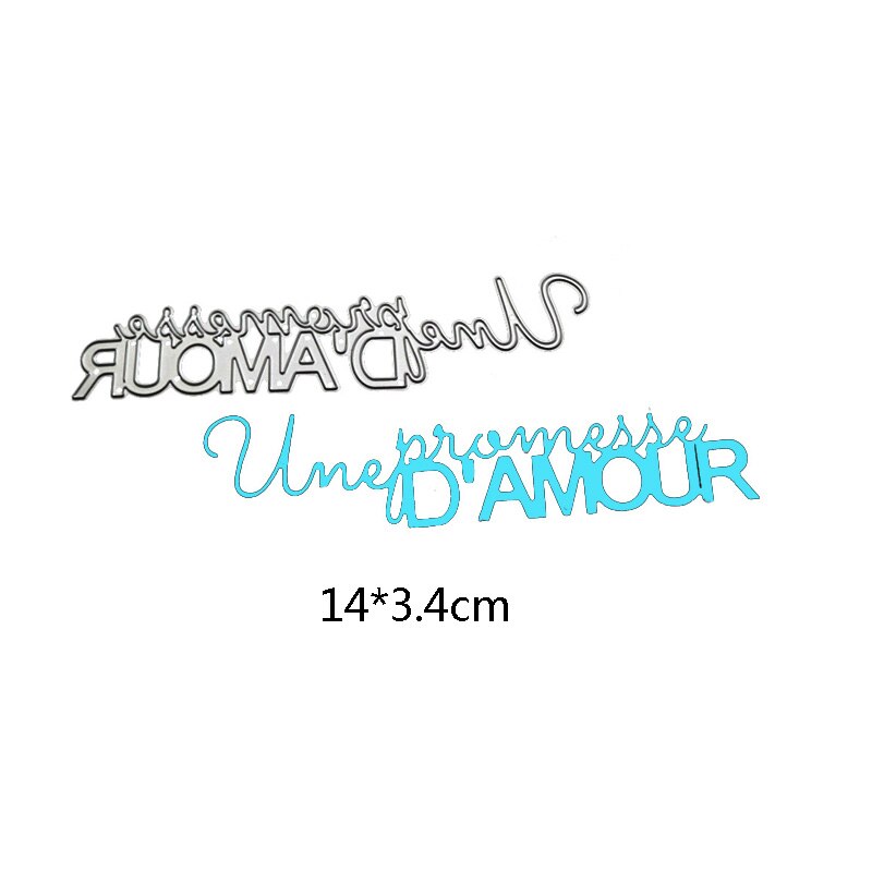 Dolce vita metalen snijmallen franse woordmallen la vie est belle letteralfabet knutselmallen scrapbooking voor doe-het-zelf kaartbenodigdheden: Liefde sterft