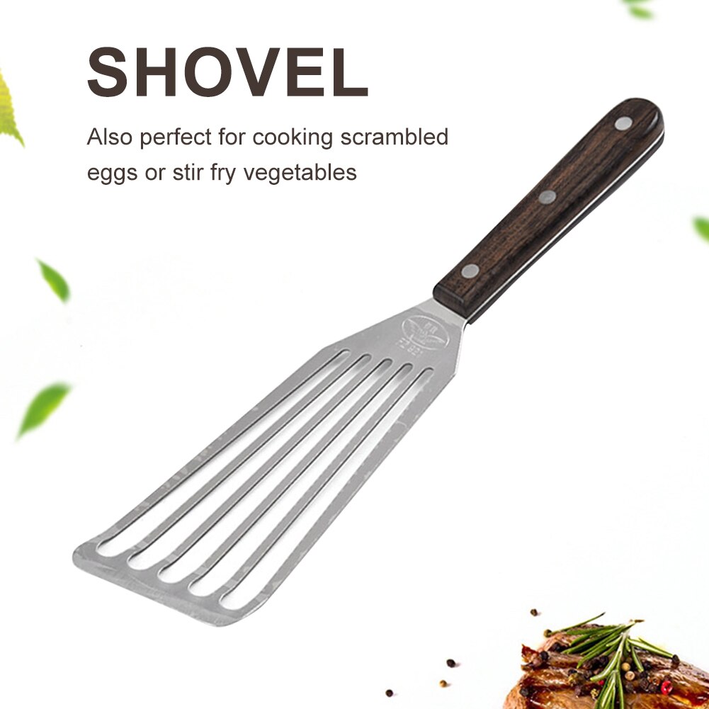 Kitchen Flipper Stainless Steel Cooking Multi-Purpose Portable Fish Spatula Shovel Slotted Turner Steak Flexible