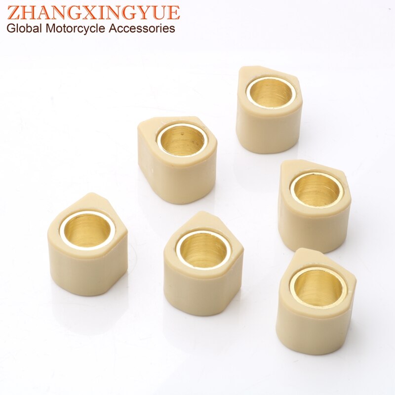 6pc rendimiento variador pesos para rodillos 9 gramos 11,5 gramos 13gram 14gram 21x17mm para Piaggio X7 X8 X9 200 MP3 Yourban 250 300 Xevo
