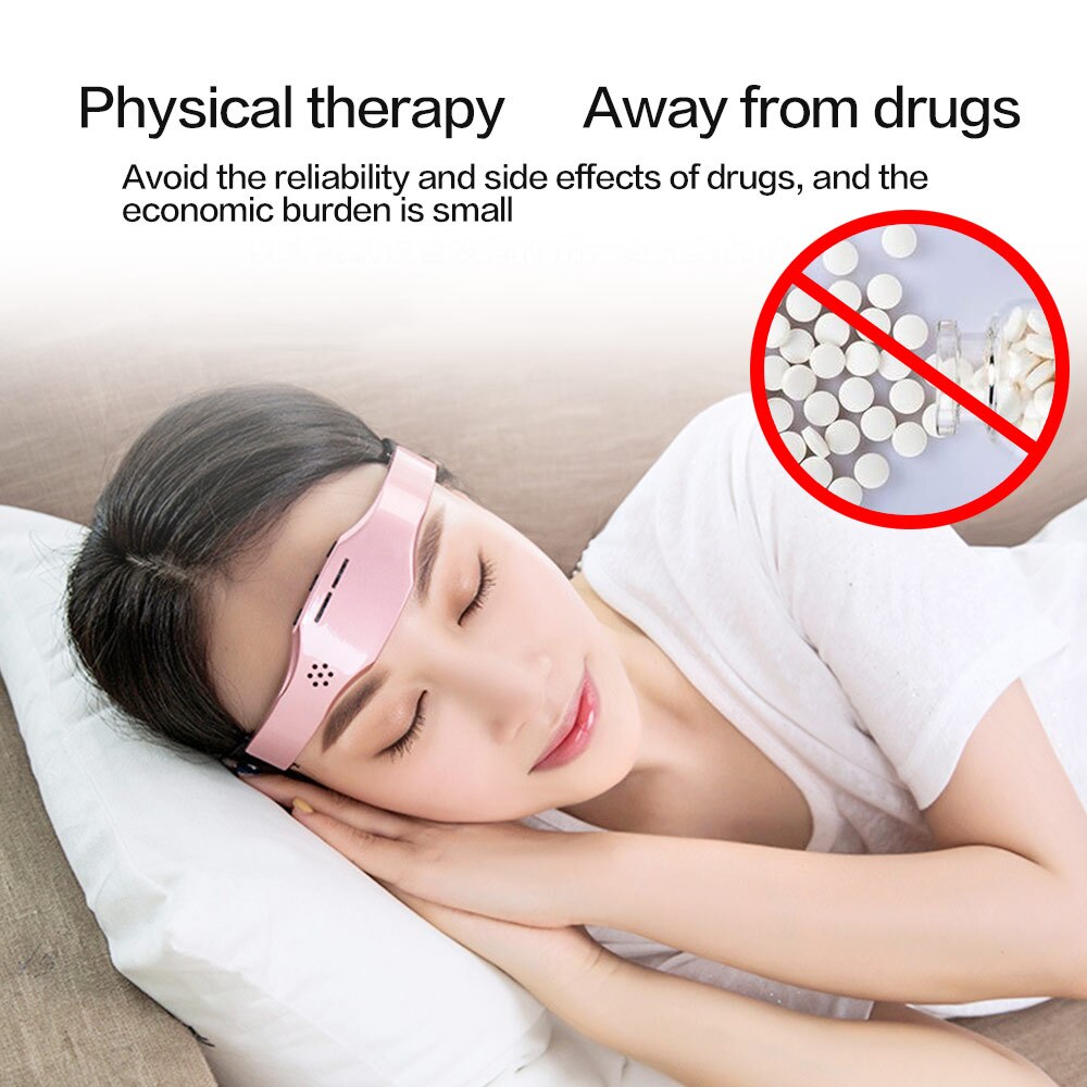 Elektrische Head Massager Slaap Monitor Migraine Relief Massager Slapeloosheid Therapie Release Stress Slaap Therapie Apparaat Slapen Aid