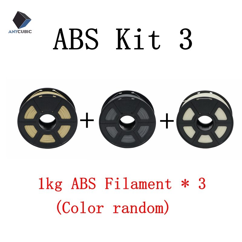 ANYCUBIC 3D printer ABS filament Kit 1.75mm 1kg Solid Plastic Printing Rubber Consumables 3D Printing Material Color Optional: ABS Kit 3