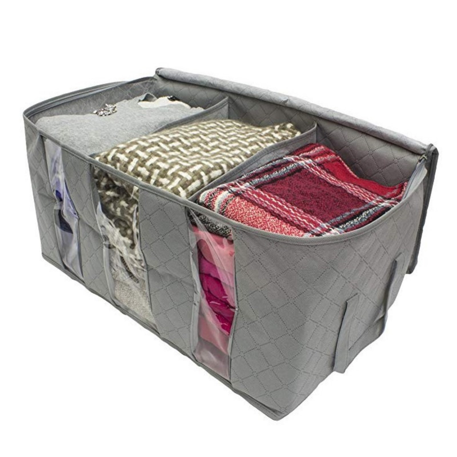 61 × 33 × 31Cm Vouwen Kleren Opbergzakken Garderobe Organisator Niet-geweven Onder Bed Opslag Dozen Items bagage Thuis Leveringen