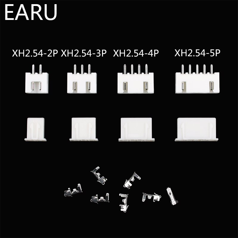 230pcs XH2.54 PH2.0 2p 3p 4p 5 pin 2.54mm 2.0mm Pitch Terminal Kit Housing Pin Header JST Connector Wire Connectors Adaptor