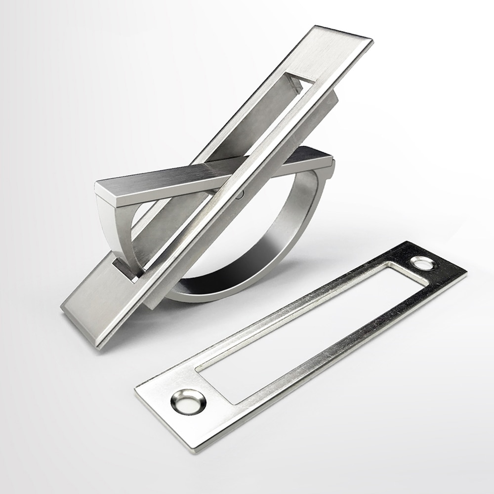 Hidden Door Cabinet Handle Zinc Alloy Recessed Flush Pull Cover Floor Knob door handles