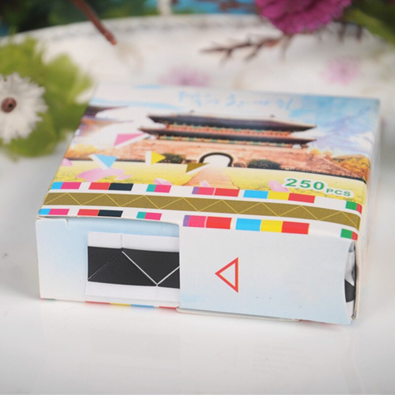 Autocollant d'angle de Photo en PVC, 250 pièces, Scrapbook auto-adhésif, Protection d'albums Photo, papier de décoration de couleur unie, artisanat Simple, bricolage: Black 1 Box