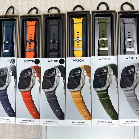 Silikonerem til apple watch ultra 2 band 49mm bælte correa sport armbånd iwatch serie 987653 se 10 46mm 42mm 44mm 45mm remme
