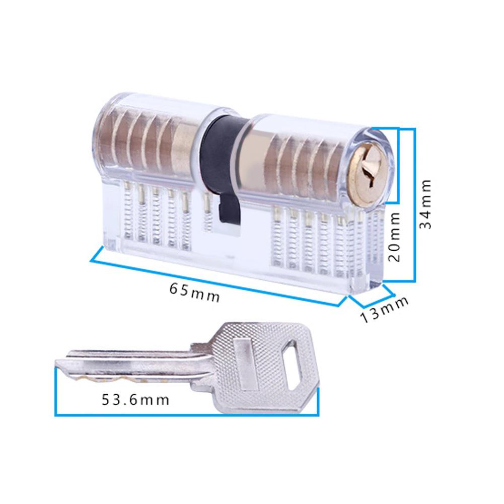 AMYGOJJ 16Pcs/Set Transparent Lock Padlocks AB Combination Lock Visible Lock Set