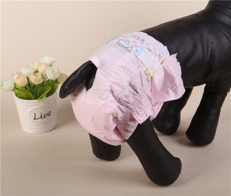 Dog DiaperFemale/male Comfortable Super One-Time Leak-Proof Pad Absorbent Safe et Diapers Price Concessions Pet Supplie: Pink / XS