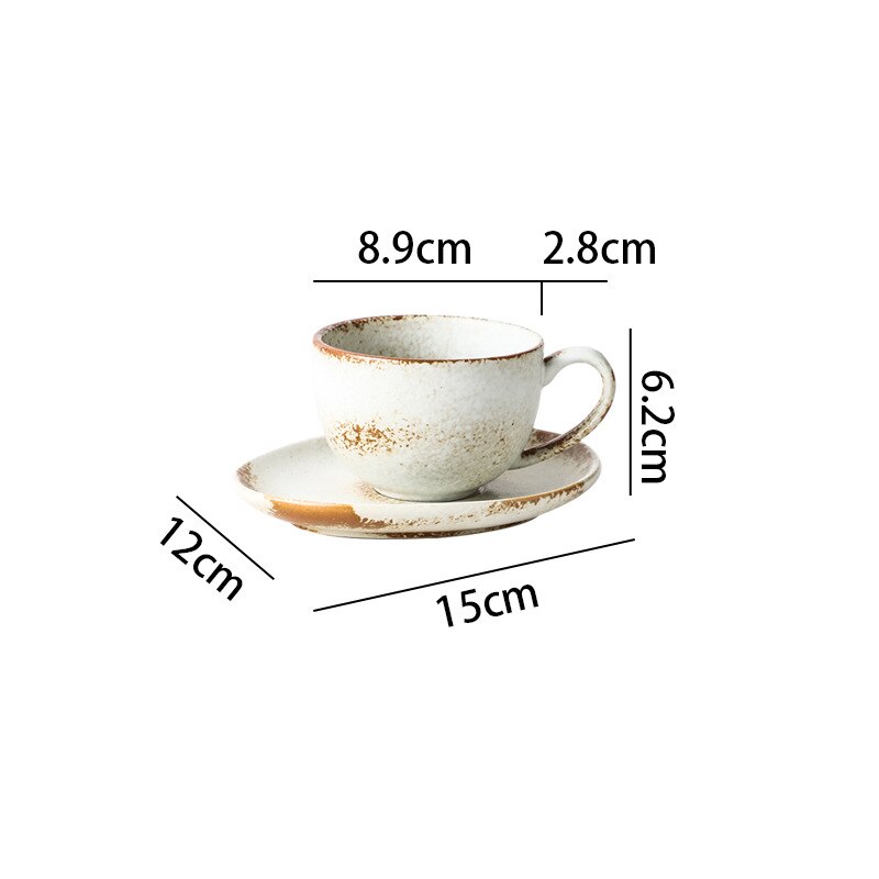 Vintage Ceramic Dinner Plate Home High-end Tableware Steak Plates and Bowls Dessert Dishes Breakfast Dish Milk Mug: D