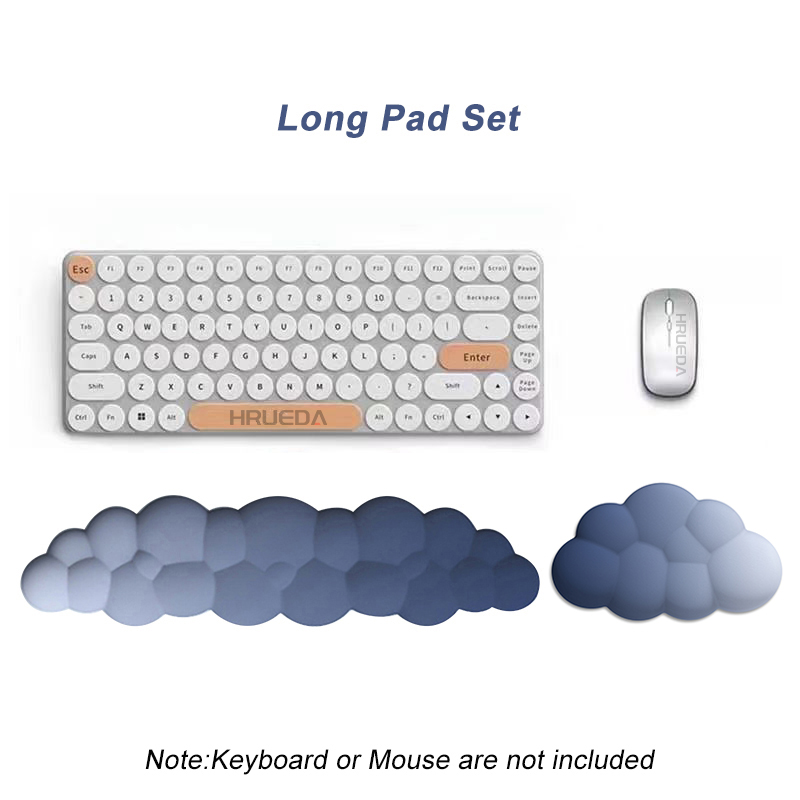 Cloud Gradient Gaming Keyboard Pad Wrist Pad Cloud Wrist Pad Mouse Pad Ergonomic Laika Foam Memory Non-Slip Support Office: ROYAL BLUE
