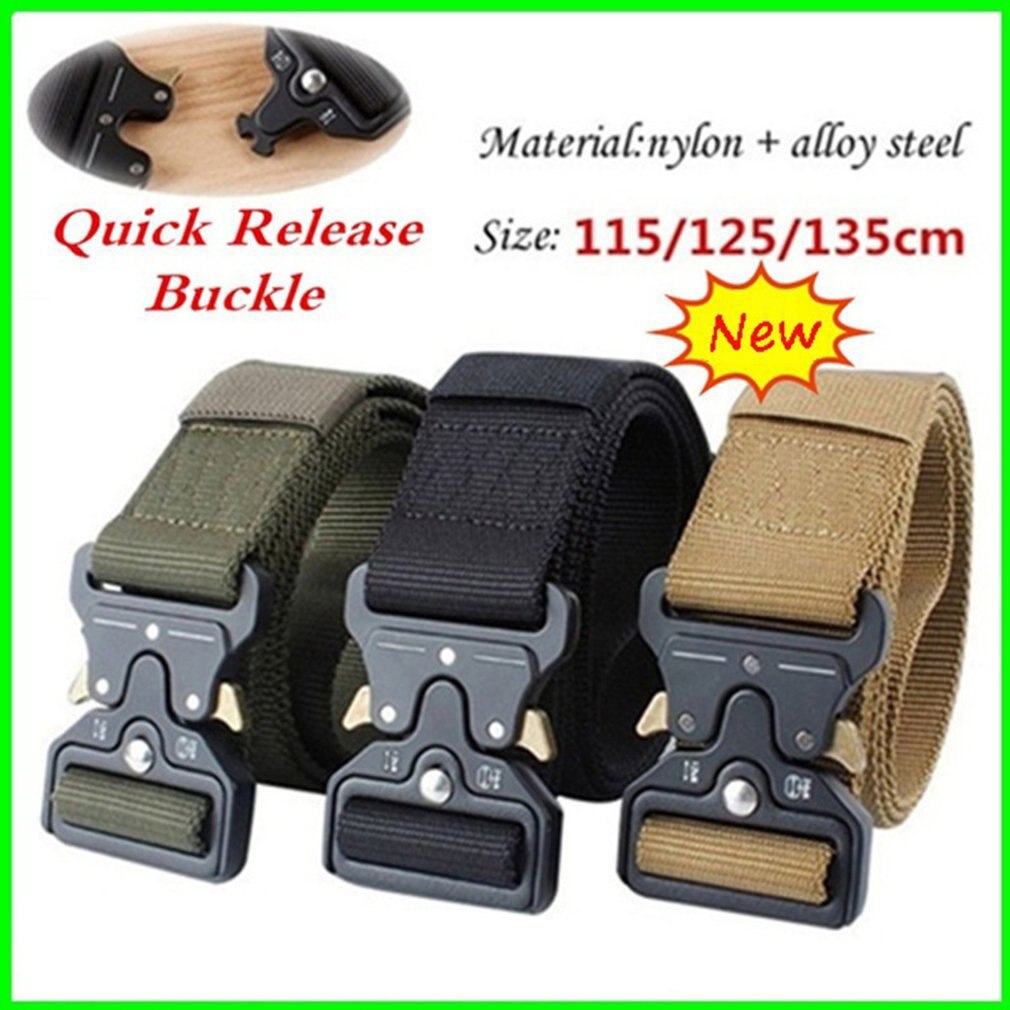 125x 3,8 cm Multi-funktion Armee Grün Gürtel Nylon Schnell trocknend draussen-Männer Sport Schnalle Straße Stil cool für Männer
