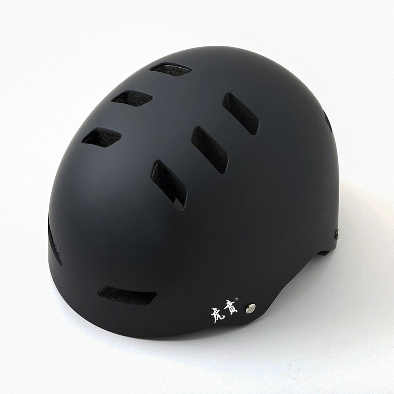 Verstelbare 54-62 outdoor bergbeklimmen verstelbare hoofd klimfiets reddingsvest rivier veiligheidshoed driften skatehelm: Zwart