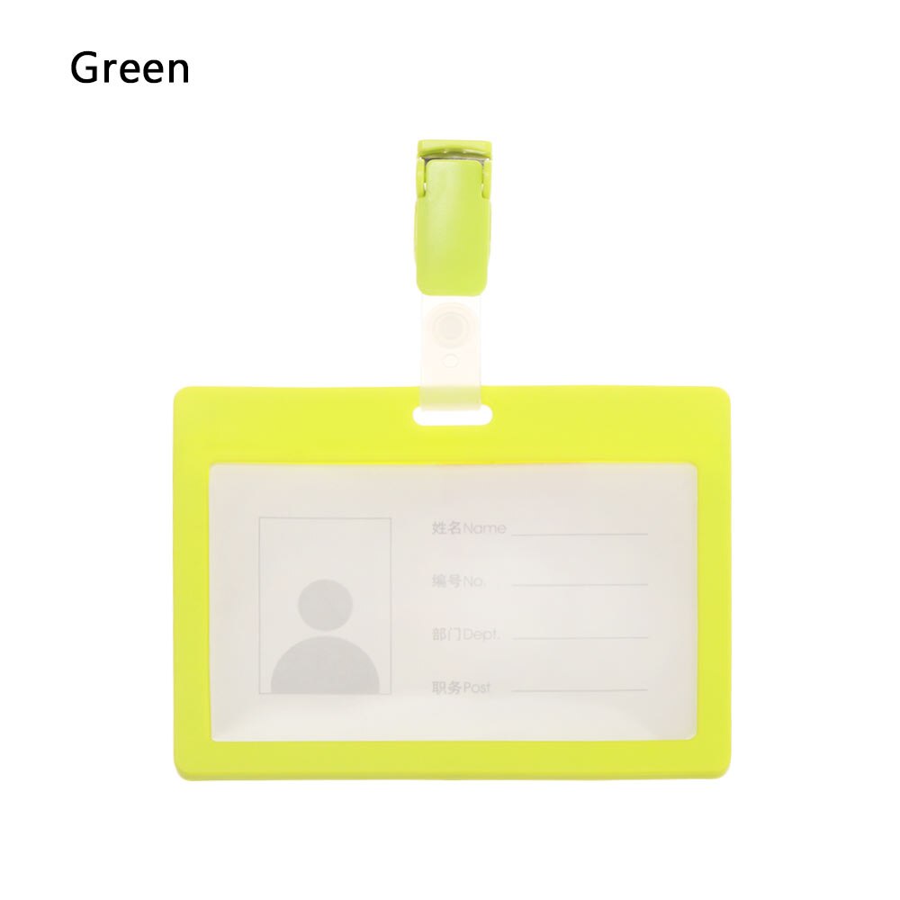 1Pcs Replaceable Nurse Doctor ID Card Holder With Clip Business Work Name Badge Case For Bank Credit Card Office Supplies: A-Green