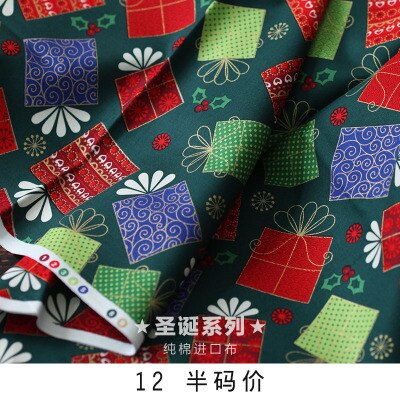 européen américain noël importations tissu 100% coton tissu Patchwork couture bricolage couture vêtement robe matériel: No.12
