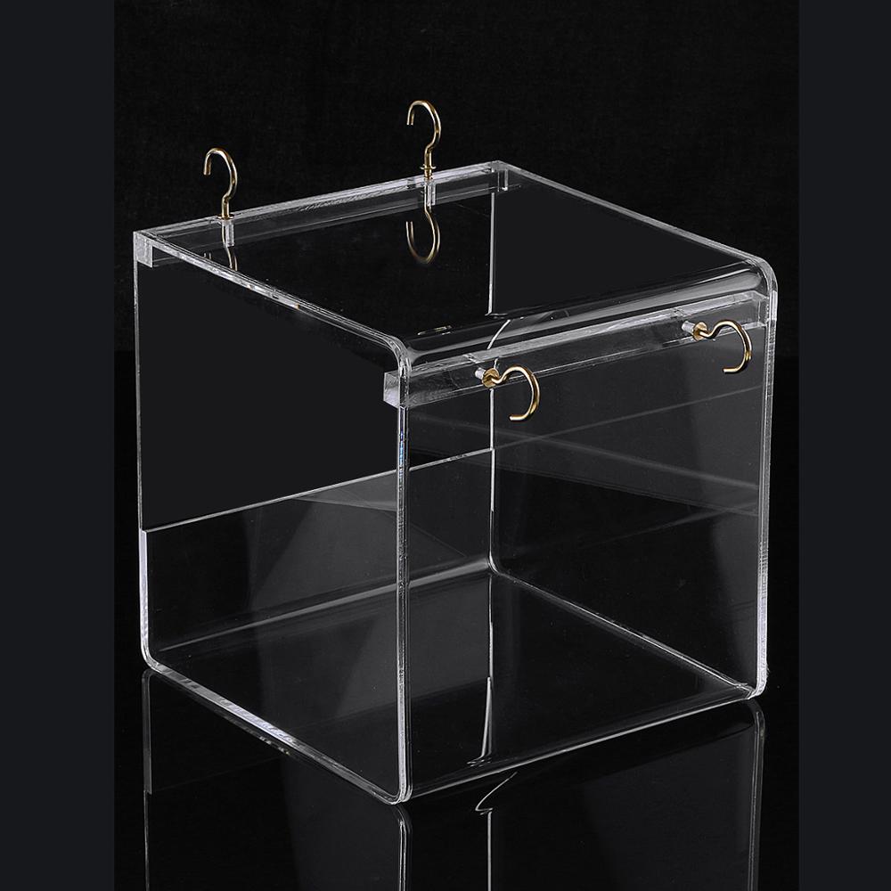 Jaula acrílica espaciosa transparente de la casa del baño para los loros del Pájaro de las mascotas