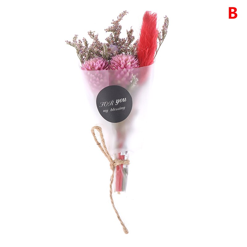 Tør blomst kunstigt krystalgræs til valentinsdag indretning mini buket gør det selv piger tørrede blomster fotografi rekvisit
