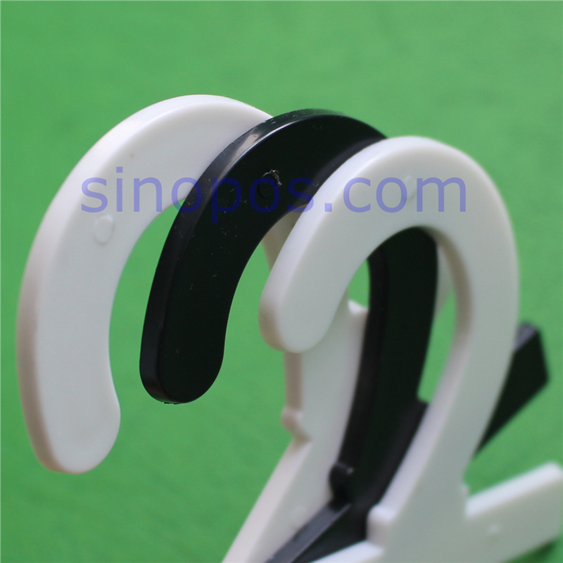 Sample Header Card Hooks Large Heavy Duty, plastic head hangers slide insert rug cards clothing bag fabric swatch J-hook display