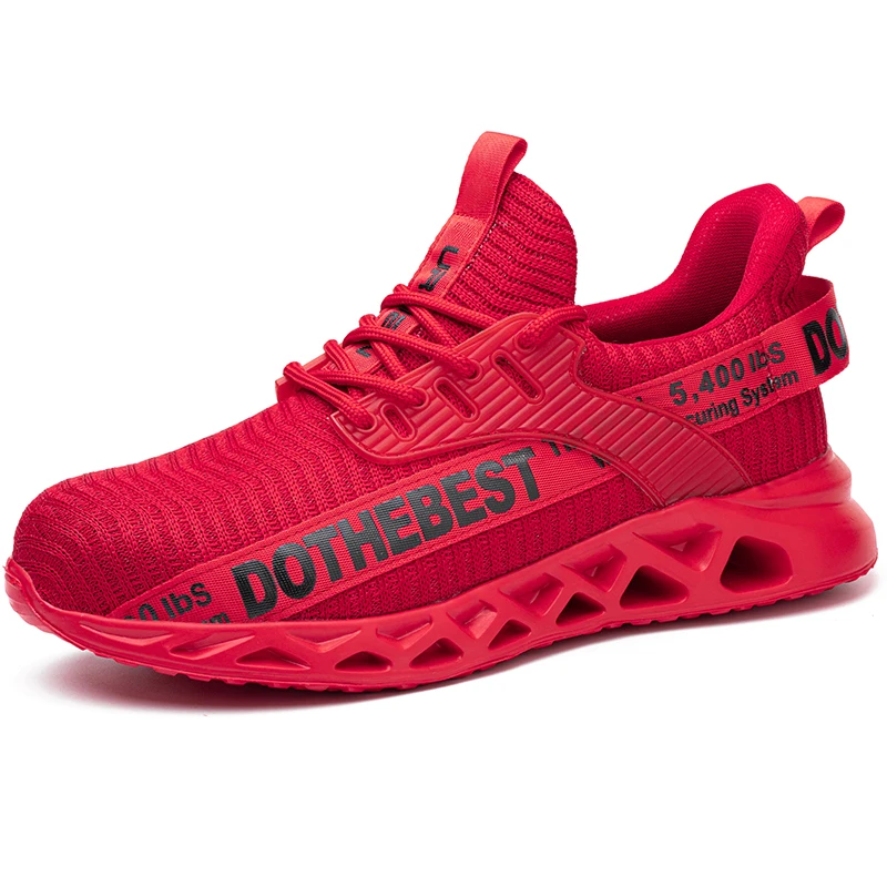 Sicherheitsschuhe Herren für Arbeit, Turnschuhe, Damen und Herren, Stahlkappe, Arbeitsschuhe, Sicherheitsschutzschuhe, leicht, Anti-Smash, Anti-Punktion: 41 / Blau
