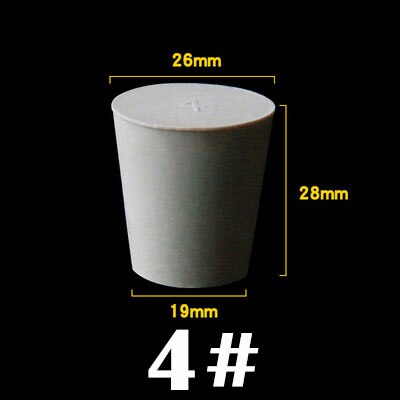1pc 000#-14# White Solid Conical Rubber Stopper Blanking Plugs Tank Pipe Tapered Plug Seal End Cover Caps: Model-4