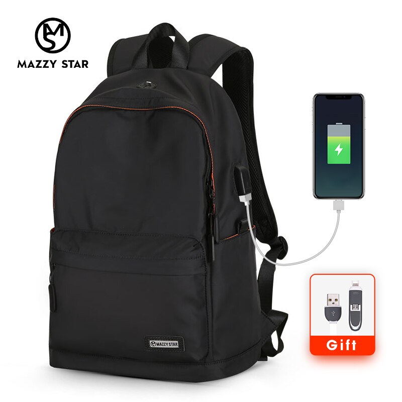 Mazzy Star Waterdichte Rugzak Mannen Casual Daypacks USB Lading Laptop Rugzak Past 15.6in Mode Schooltas Mochila Hombre 8018