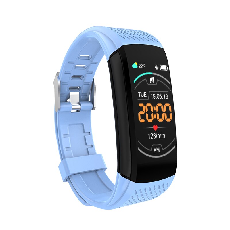 Per il Fitness Braccialetto Ip67 Impermeabile Inseguitore di Fitness Braccialetto Intelligente di Pressione Sanguigna Frequenza Cardiaca Elettronico Intelligente Della Vigilanza Della Fascia Per Lo Sport: Light blue