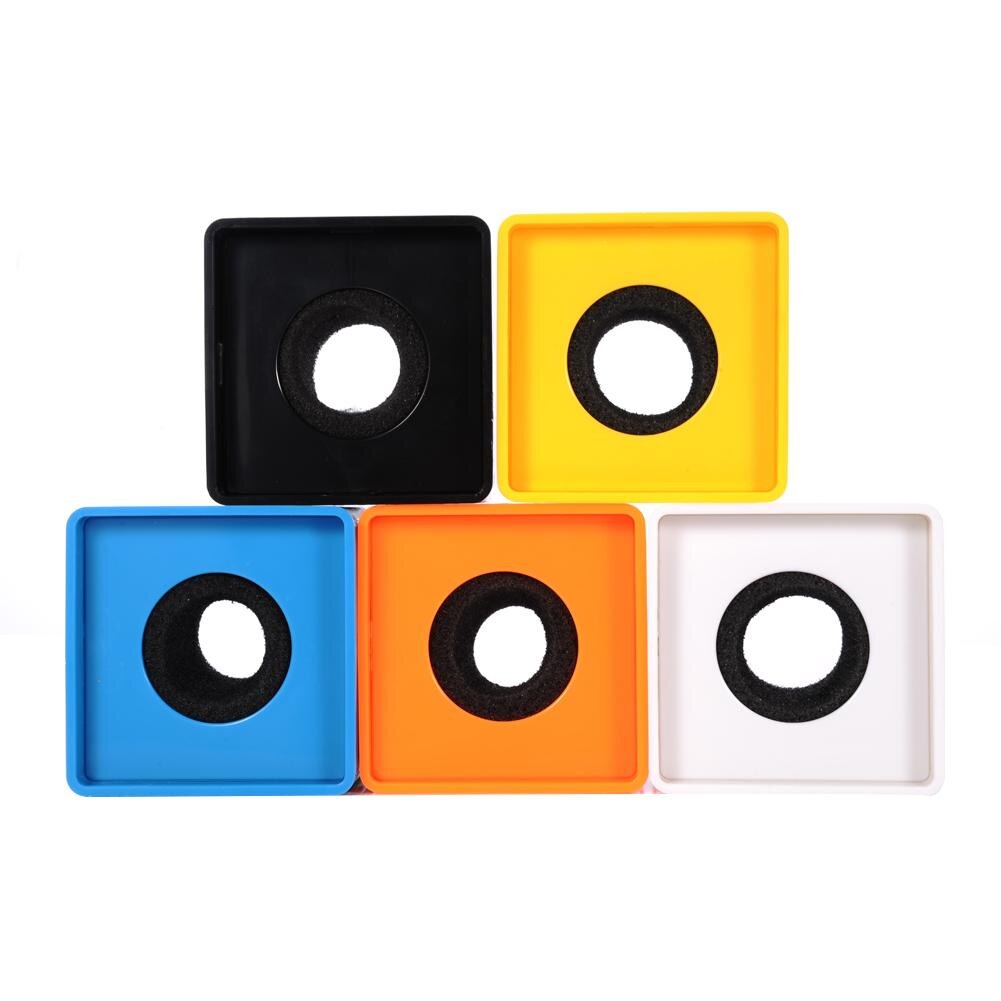 40mm Hole TV Crew Interview Microphone Square Cube Shaped Logo Flag Station ABS Material