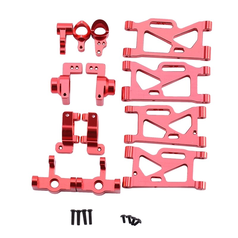 Wltoys 144001 upgrade Parts RC Car Steering Cup Front Rear Tires Swing Arm for 1/14 WLtoys 144001 RC Car Upgrade Spare Parts: Red