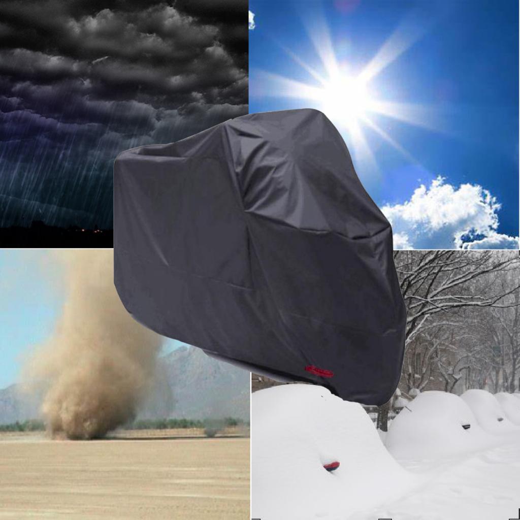Universal motocicleta capa moto protetor all-weather com buraco de bloqueio xxl