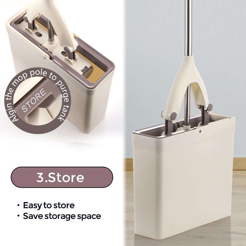 Cubo de fregona y mopa de esponja con cabezales de esponja de repuesto, mopa de esponja PVA, súper absorbente, fácil limpieza para suelos de madera dura