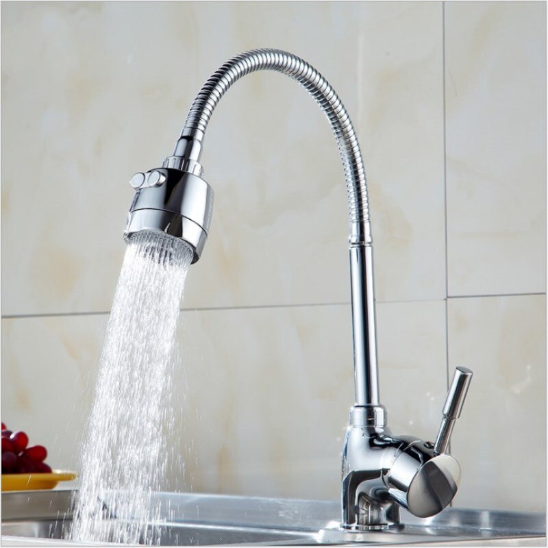 Universal Purification Kitchen Faucets Three-way Filtered Crane For Kitchen Water Filter Tap Sink Mixer Kitchen Faucet Supplies: Electroplating head