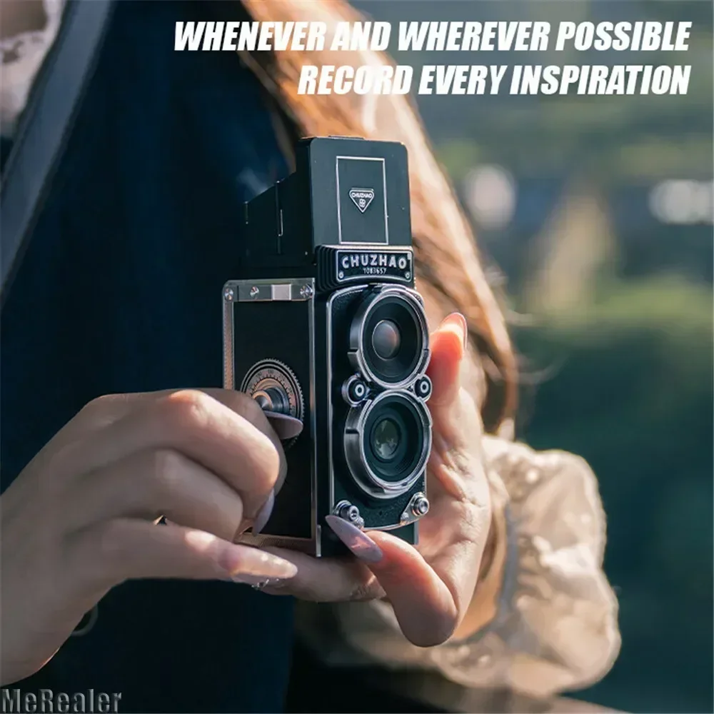 CCD Retro Mini Dual Reflex Camera Digitale Camera CMOS 12MP 1080P Model voor Collectie Niet-professionele Camera