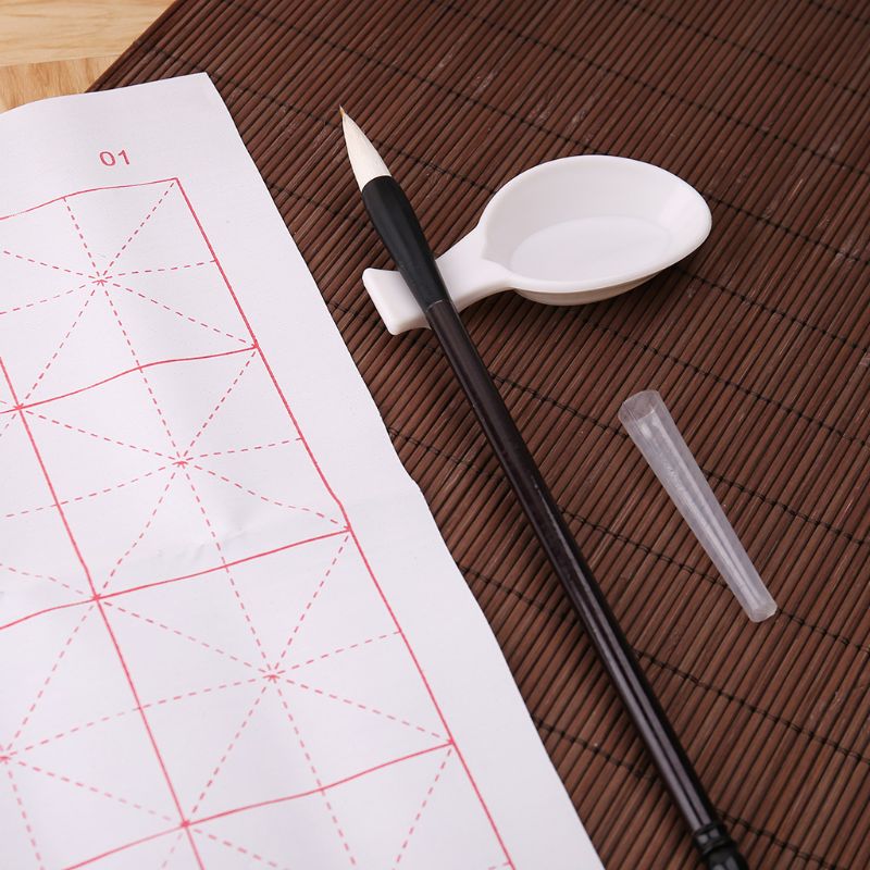 3 stk / sæt genanvendeligt magisk vand skriveklud børste gitteret stofmåtte kinesisk kalligrafi praksis, der praktiserer intet blæk