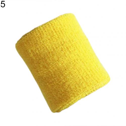 Wrist Sweatband in 10 Different Colors,Made by High Elastic Meterial Comfortable Pressure Protection Athletic Wristbands Armband: Yellow