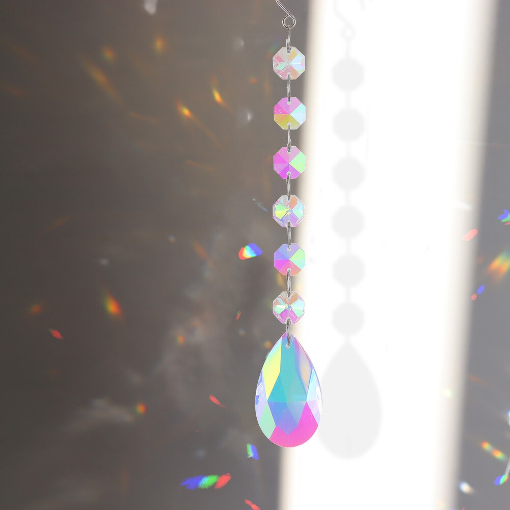 Sun catcher Crystal Moon campanelli eolici prismi diamantati appeso luce Catcher arcobaleno fai tende da finestra pendente decorazioni per la casa: J