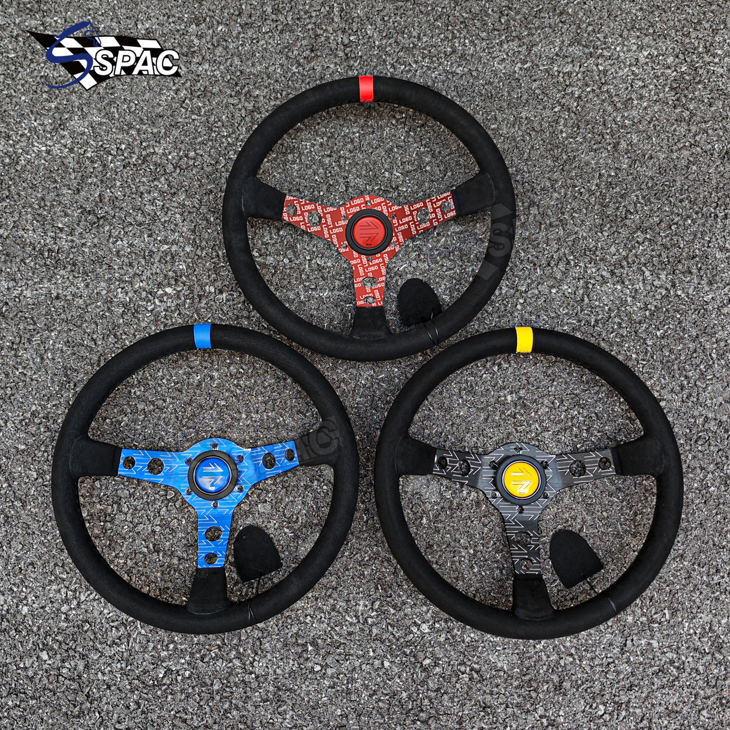 MOMO Ultra Graffiti Lenkrad Universal Wildleder Tuning Wheel Racing Sportwagen Lenkrad