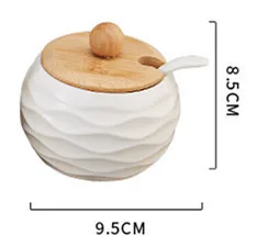1/3pc Keramik Gewürze Gläser Küche Salz Pfeffer Zucker Organizer Container Kasten Mit Holz Deckel Löffel Gewürz Gestell Regal Tablett: Armee Grün