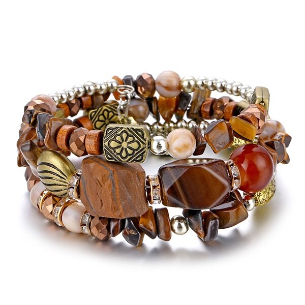 Ifmia Boho Multilayer Resin Stone Armband & Bangles Vrouw Vintage Lange Manchet Armbanden Voor Vrouwen Pulseras Etnische Sieraden