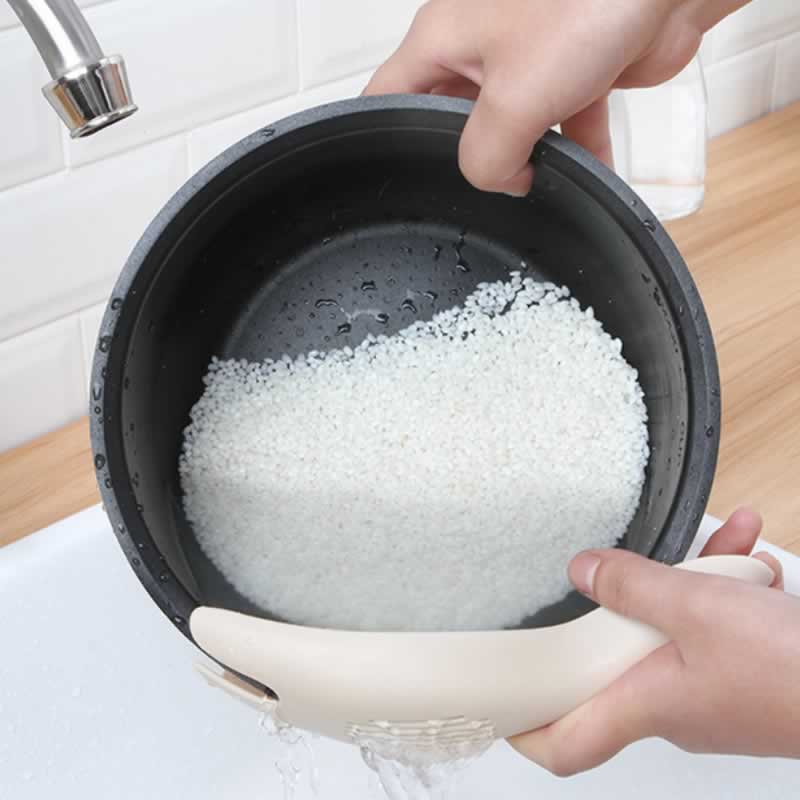 Multi-Functionele Rijst Zeef Wasmachine Plastic Zeef Lepel Rijst Sojabonen Wassen Tool Drainer Zeef Lepel Met Gat Keuken Tool