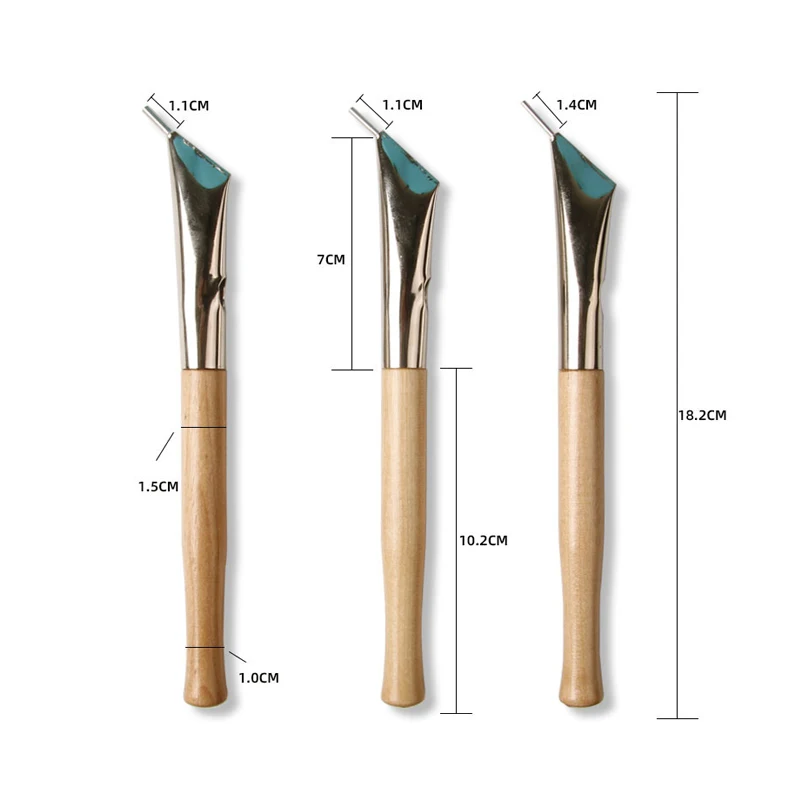 3Pcs Batik Tool Carve Kunstwerk Verf Pen Sculptuur Mes Craft Art Clay Sculpte Aardewerk Wax Gereedschap