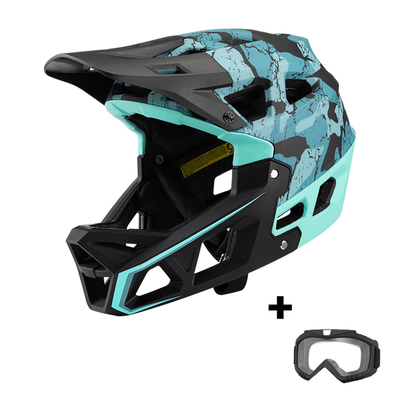CHINION MTB Full Face Helmet Adult DH Downhill Bike Helmet Motocross Off-Road Safety Helmet Mountain Full Cover Bicycle Helmet
