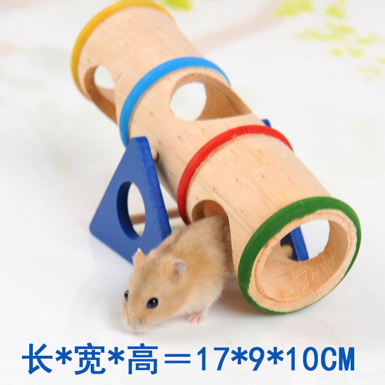 Little Hamster Rainbow Ladder Wooden Toys Parrot Hanging Bell Swing Hammock Gold Bear Nest Small House Villa: Rainbow Upturned Tube