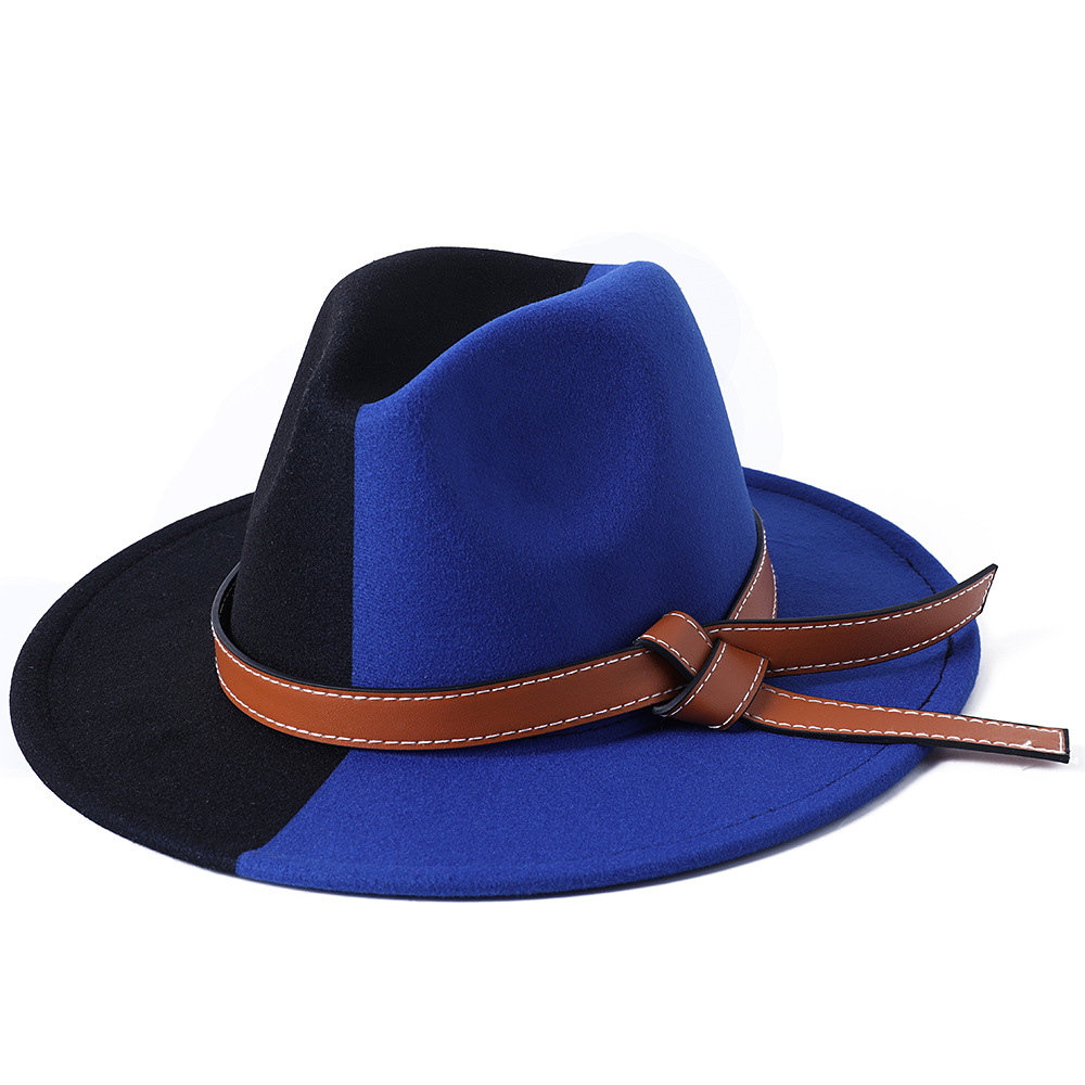 Fedora Hats For Women Patchwork Panama Dress Formal Wedding Women Hats Felted Jazz Hats Sombreros De Mujer: 07