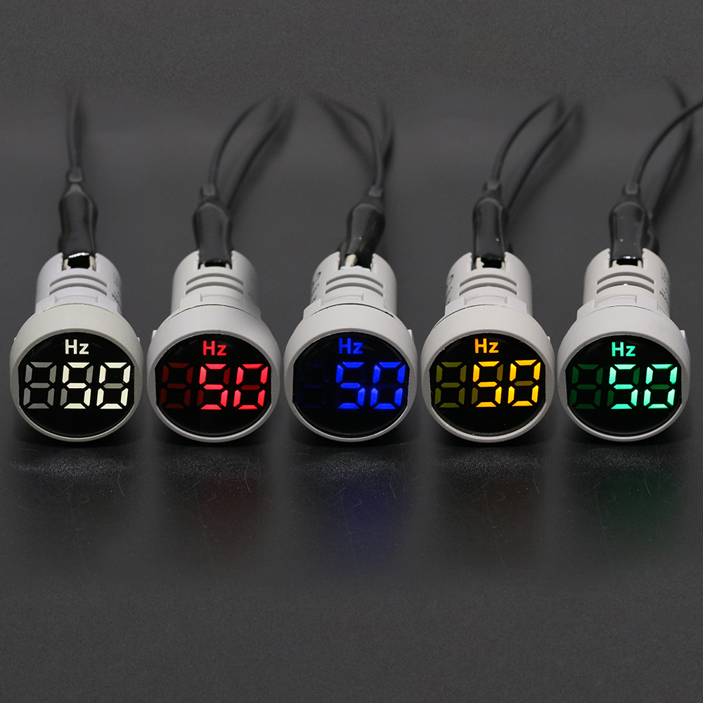 5 farbe 3 stil Digital Display Strom Hertz meter 0-99Hz Frequenz meter anzeige licht AC meter Rot gelb Grün Weiß