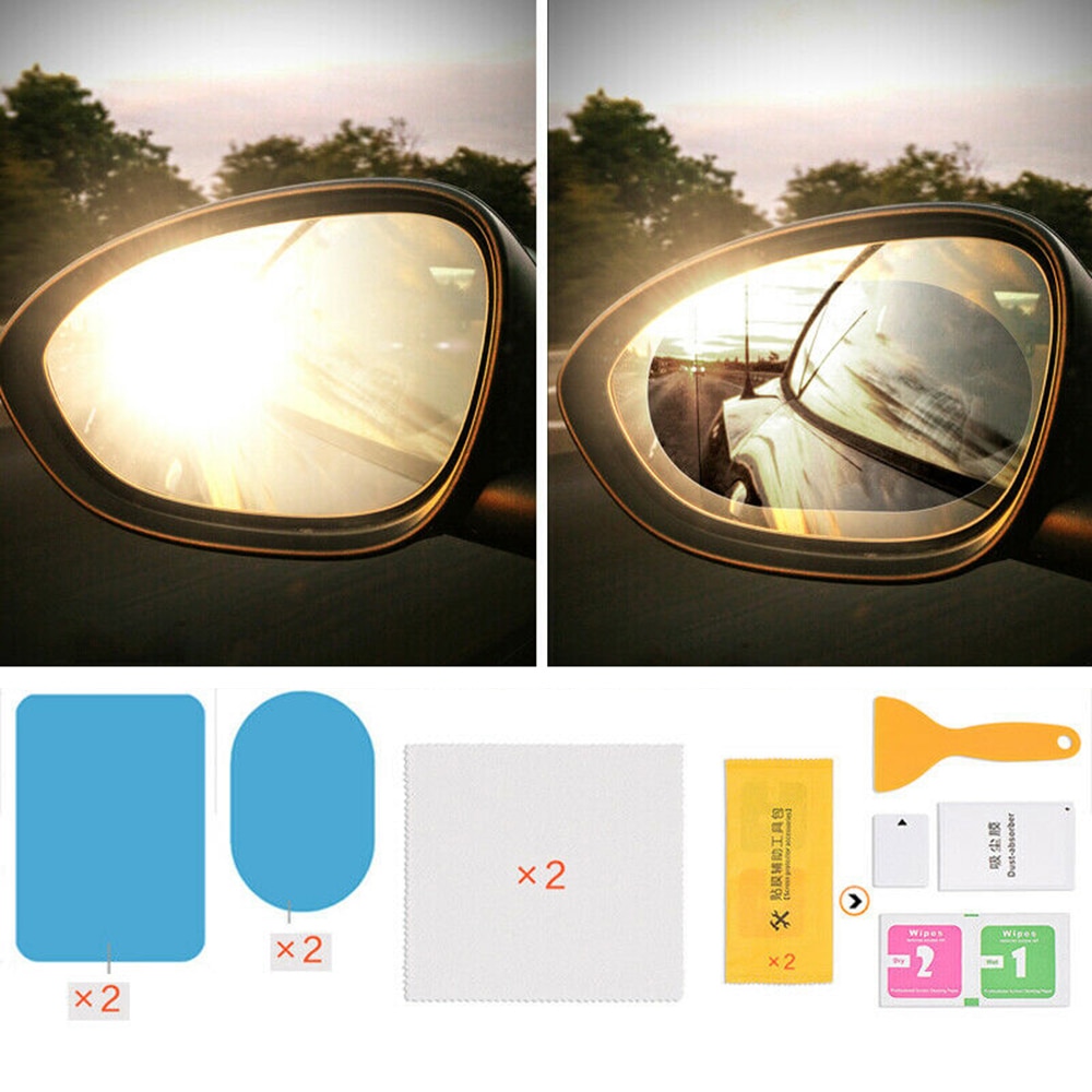 Anti-Glare Protector Film Transparant Fog Ovale Gereedschap Set Auto Auto Tint