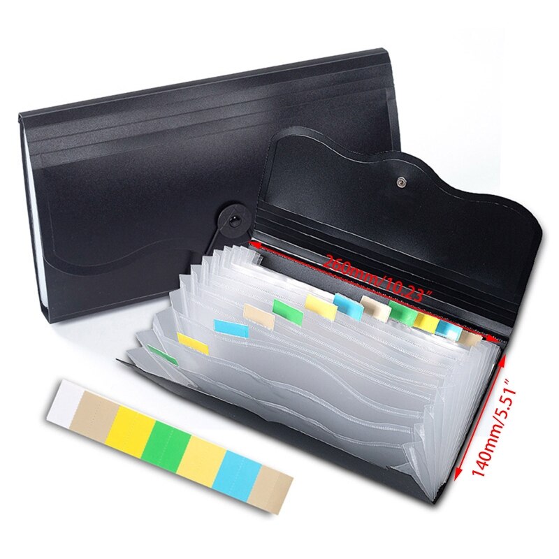 57EC Expandable Receipt Folder B5 Accordion Folder Document Organizer Case Large Capacity Waterproof for File Receipt Bills