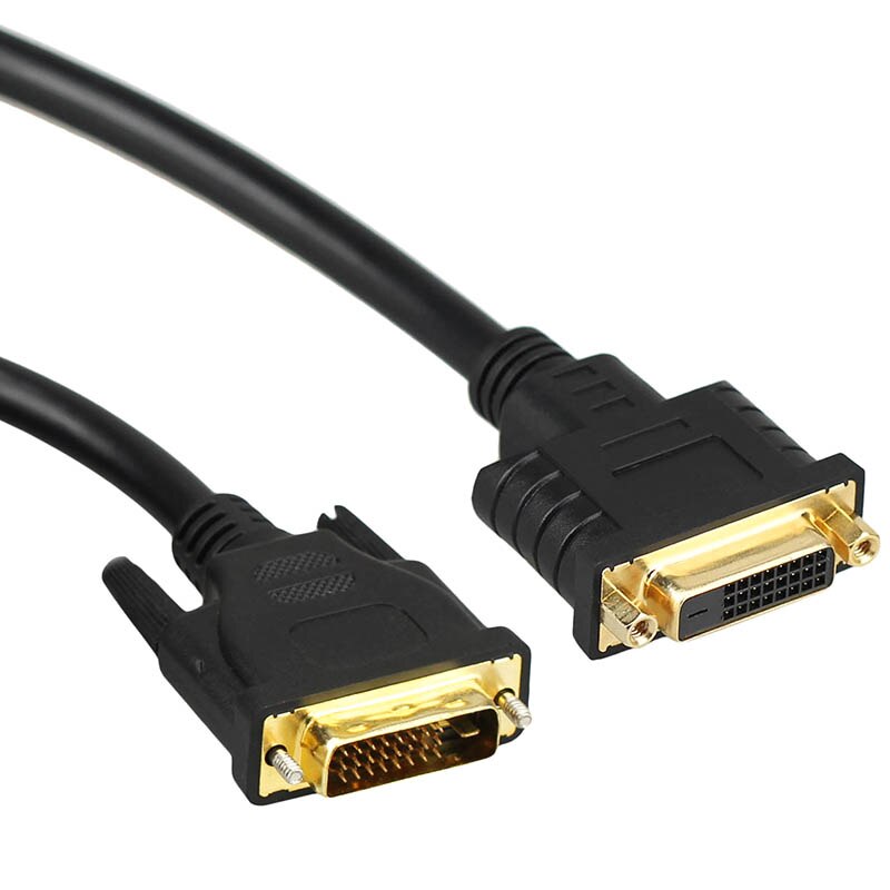 Volledige 25Pin DVI-D 24 + 1 Man-vrouw Extenxion kabel voor Monitor 0.5 M 1.5 M 3 M 5 M