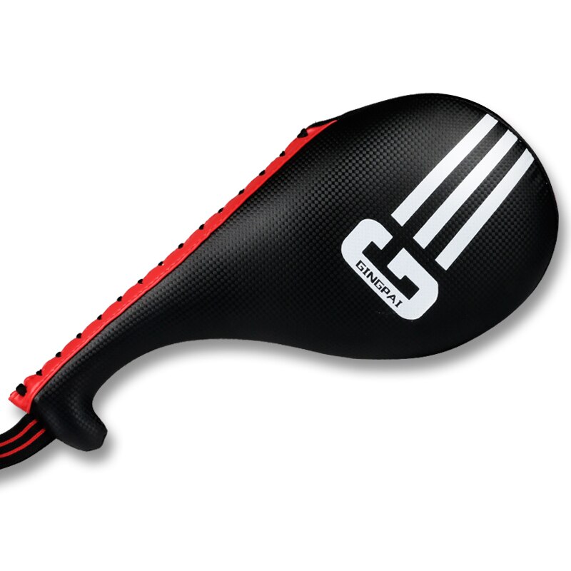 Boa qualidade dupla target mitt taekwondo pads kick boxe alvo karate mma treinamento profissional engrenagem sticke soco mão almofada: Black