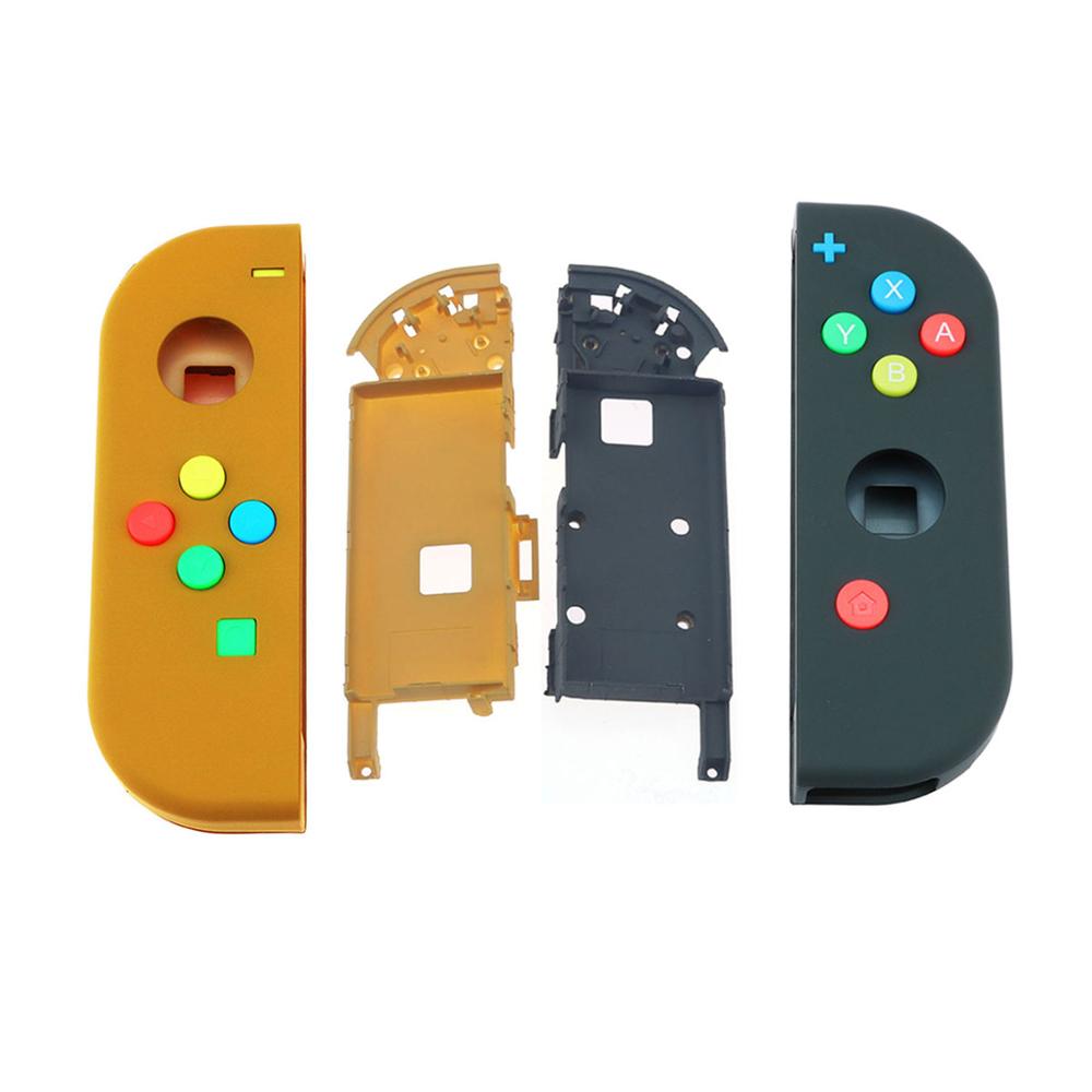 JCD 1set Replacement Housing Hard Shell Skin Case for Nintend Switch NS Joy-Con Controller Green Faceplate Cover for joycon: G M