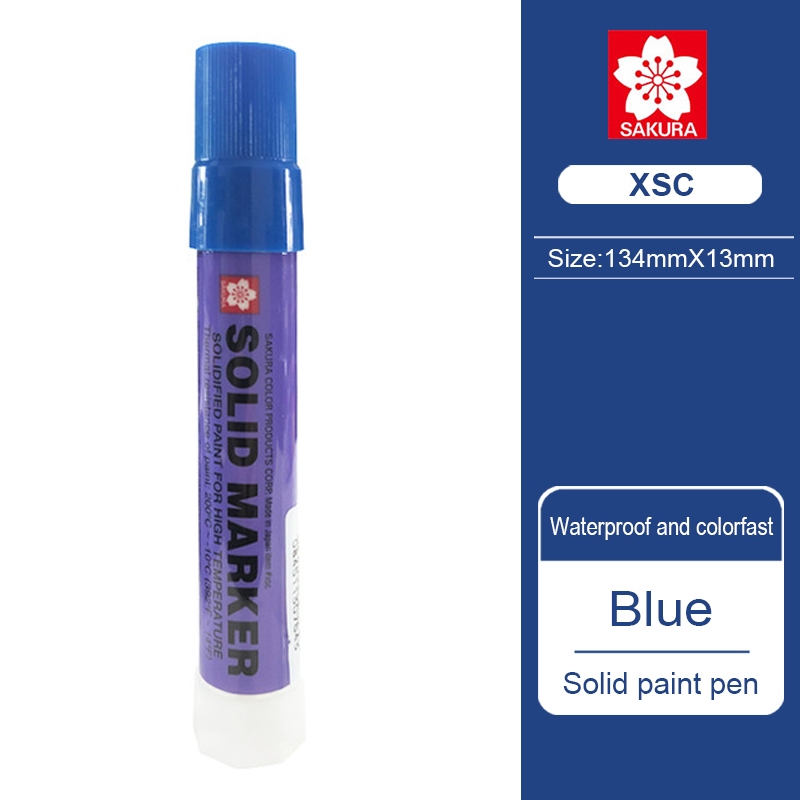 1Pcs Japan Sakura Effen Marker Industriële Pen Droog Kan Schrijven Op Stalen Plaat Water Olie Oppervlak Multi-Functie pen: Blue