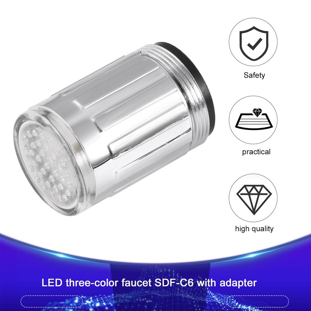 Creatieve Temperatuur Sensor Led Light Water Kraan Tap Glow Verlichting Douche Spuiten Kraan Voor Keuken Badkamer